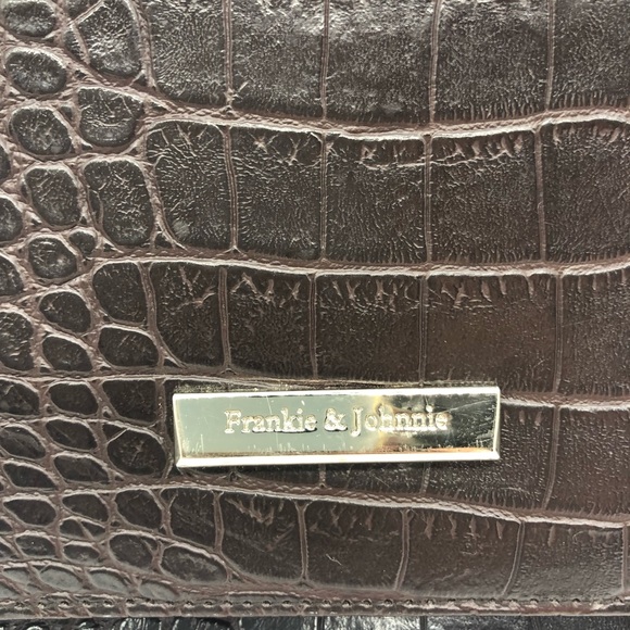 Frankie & Johnny purse/bag,alligator look,14” drop - Picture 2 of 12